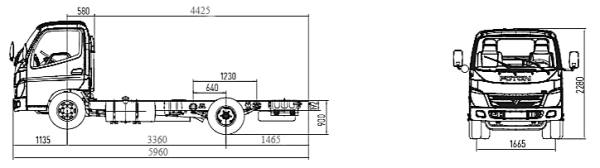 Шасі Foton Aumark BJ 1065 VDJD6-F2